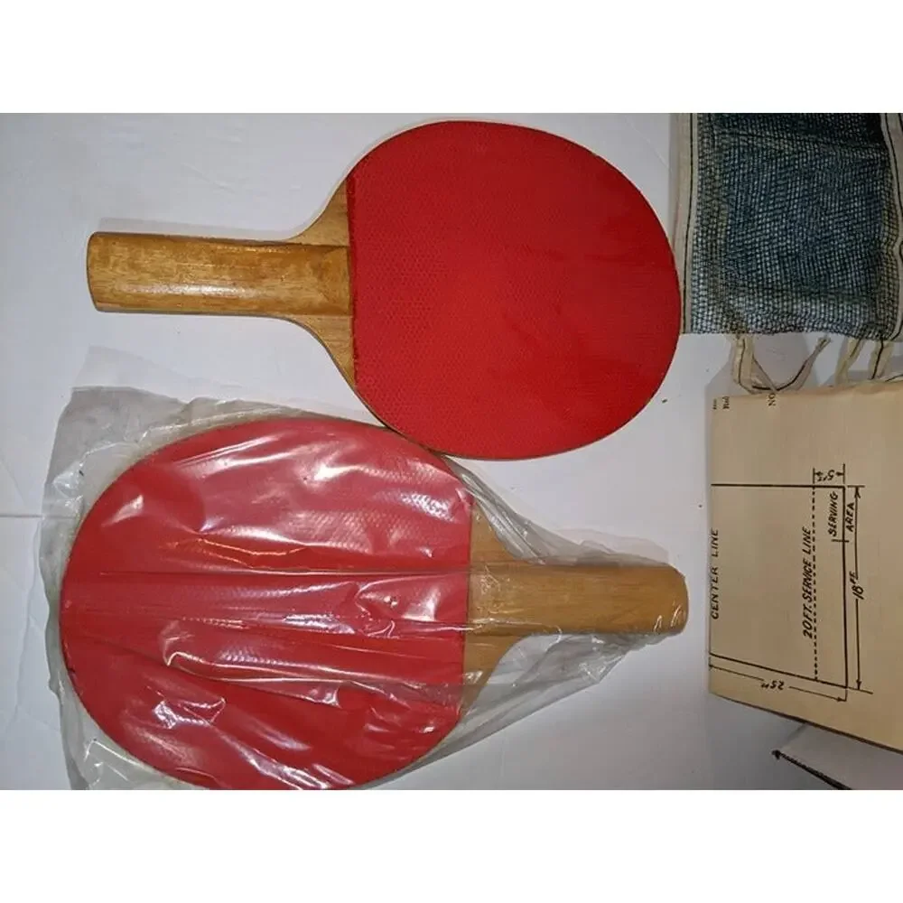 Vintage Hawthorne Official Table Tennis Set Montgomery Ward Ping Pong 60-4777